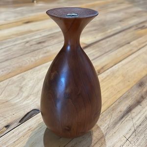 California redwood vase candle holder pen holder woodcarving